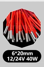 Trianglelab 3D Printer 6*20MM 12V/24V 40W Heater Cartridge With 100CM cable For 3D Printer for PT100 HOTEND Volcano MK8 MK9