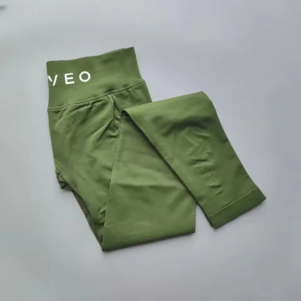 TEVEO New S Impact Leggings Women Seamless Sports Yoga Pants Low Ribbed Band Gym clothes Fitness Workout wear Scrunch Bum Tights