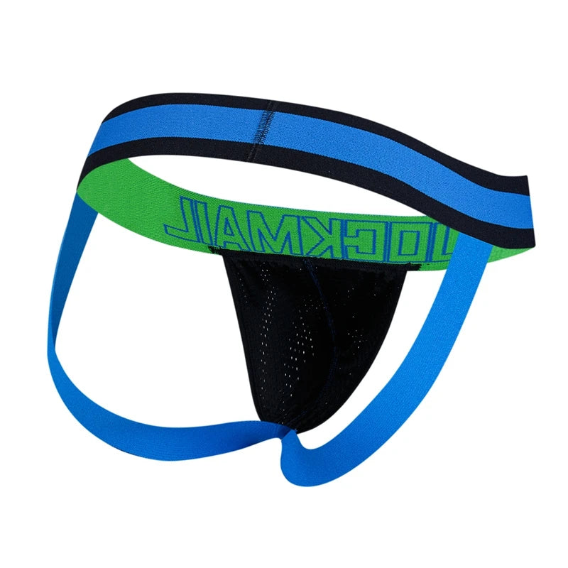 JOCKMAIL New Jocks Men Mesh Low Waist Sexy Men Underwear Briefs Gay Penis Pouch Wonderjock Bikini Underwear Man Jockstrap thong