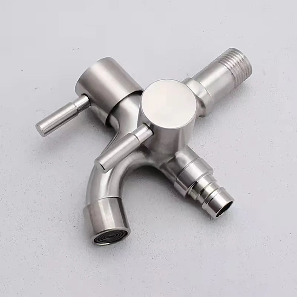 Household Washer Faucets Multifunctional Washing Machine Faucet 1 Inlet 2 Outlets Double Water Tap Bathroom Accessories