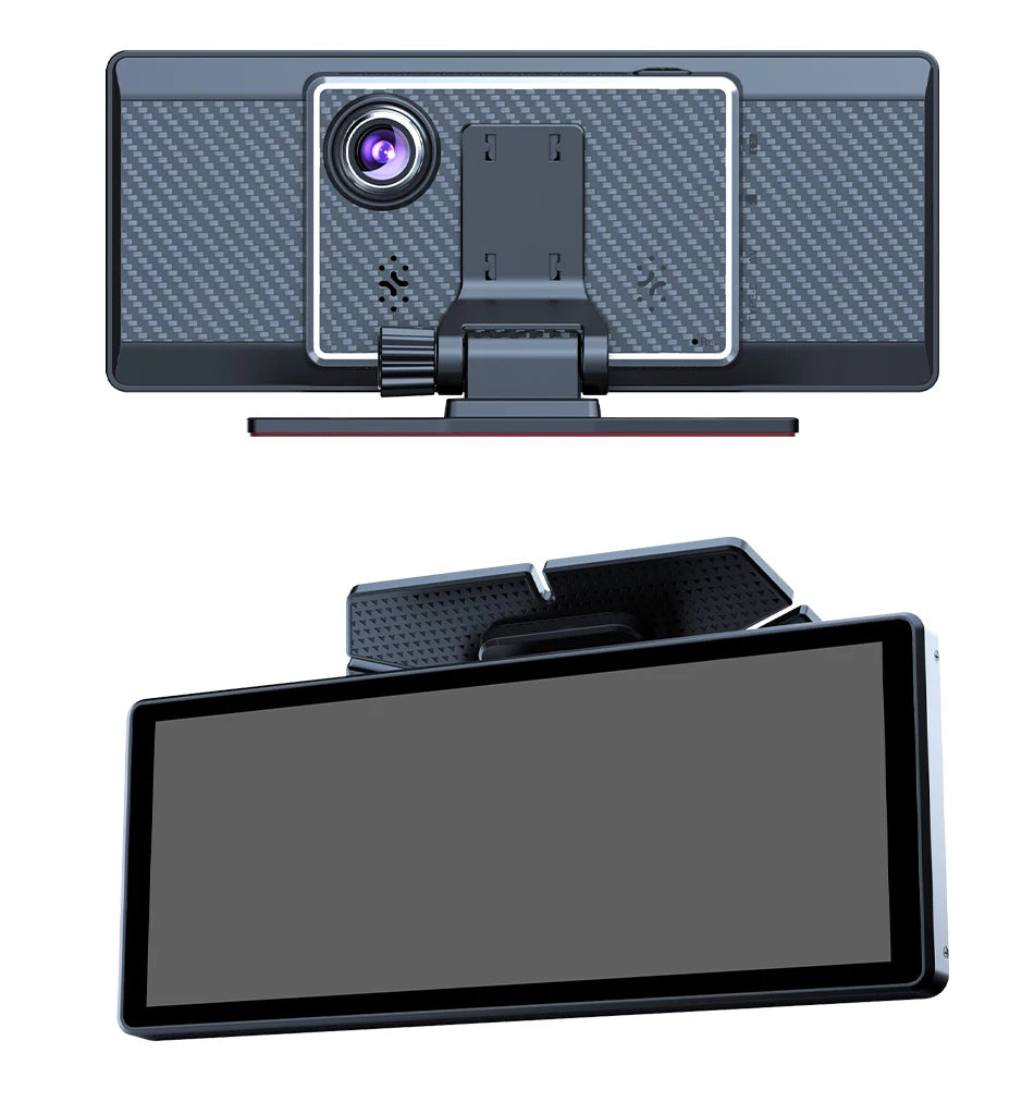 Vtopek 8.1 Inch 2.5K Dash Cam Wireless Carplay Android Auto Car DVR WiFi GPS Navigation Rearview Camera Dashboard Video Recorder