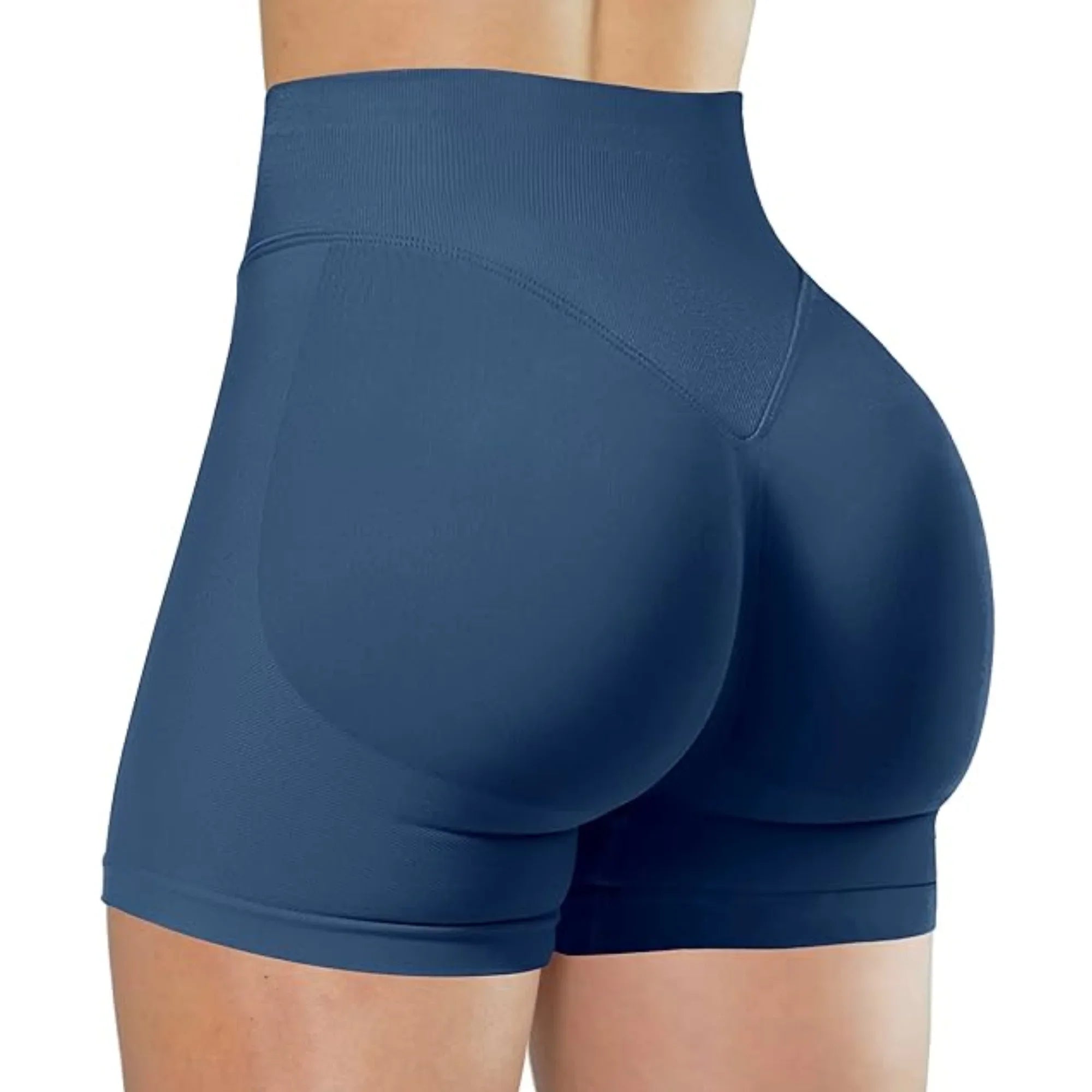 Summer High Waisted Yoga Shorts for Women Fashionable and Sexy Running Fitness Pants Solid Color Yoga Leggings Elastic Tights