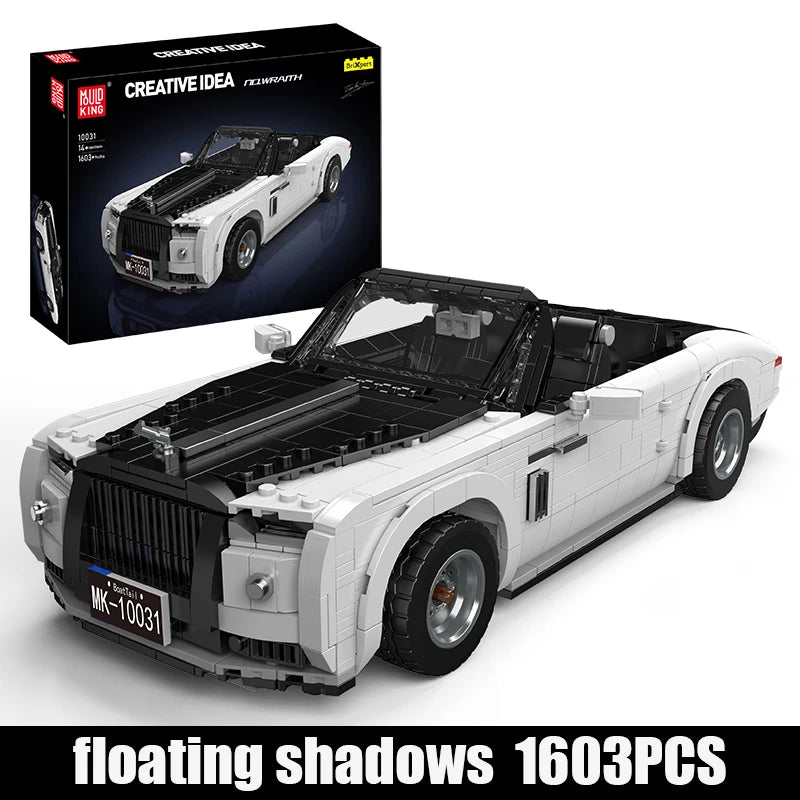 Mould King 10031 Technical Car Toys The RR Wraith Vintage Car Building Block Assembly Car Model Brick Set Kids Christmas Gift