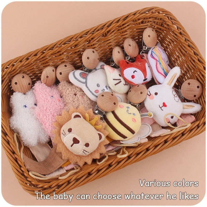Baby Pacifier Clip Chain Cotton Cartoon Country Style Holder Dummy  Handmade   Christmas Gift Dropshipping