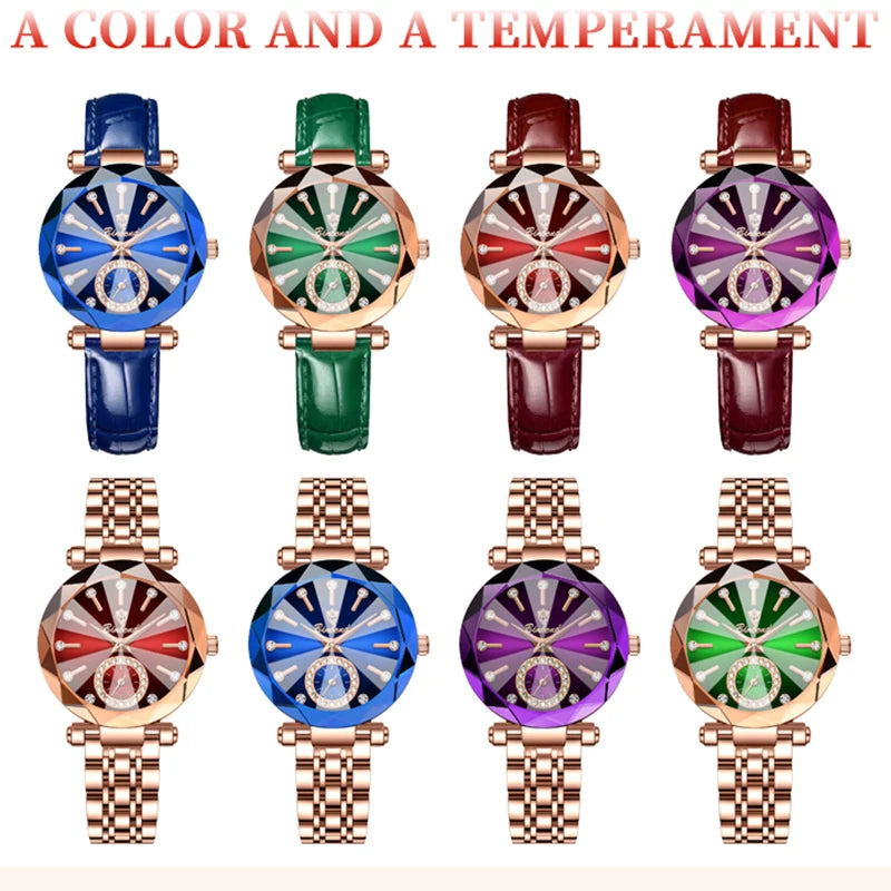 BINBOND Fashion Elegant Women Quartz Watches Original Heart Of The Ocean Design Waterproof Luminous Diamond Lady Casual Watches