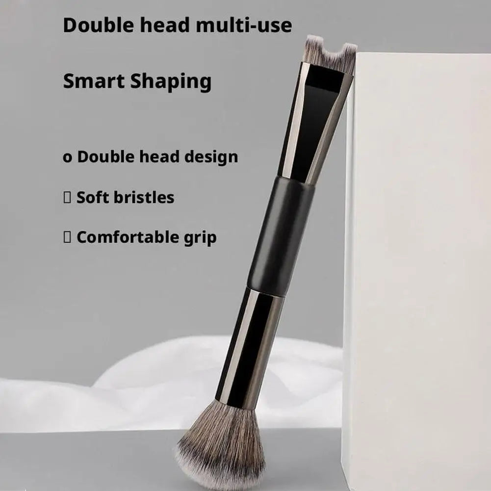 2 in 1 Dual-Ended Nose Contour U-Shaped Makeup Brush Makeup Brushes Foundation Loose Powder Blending Blush Brush Makeup Tool