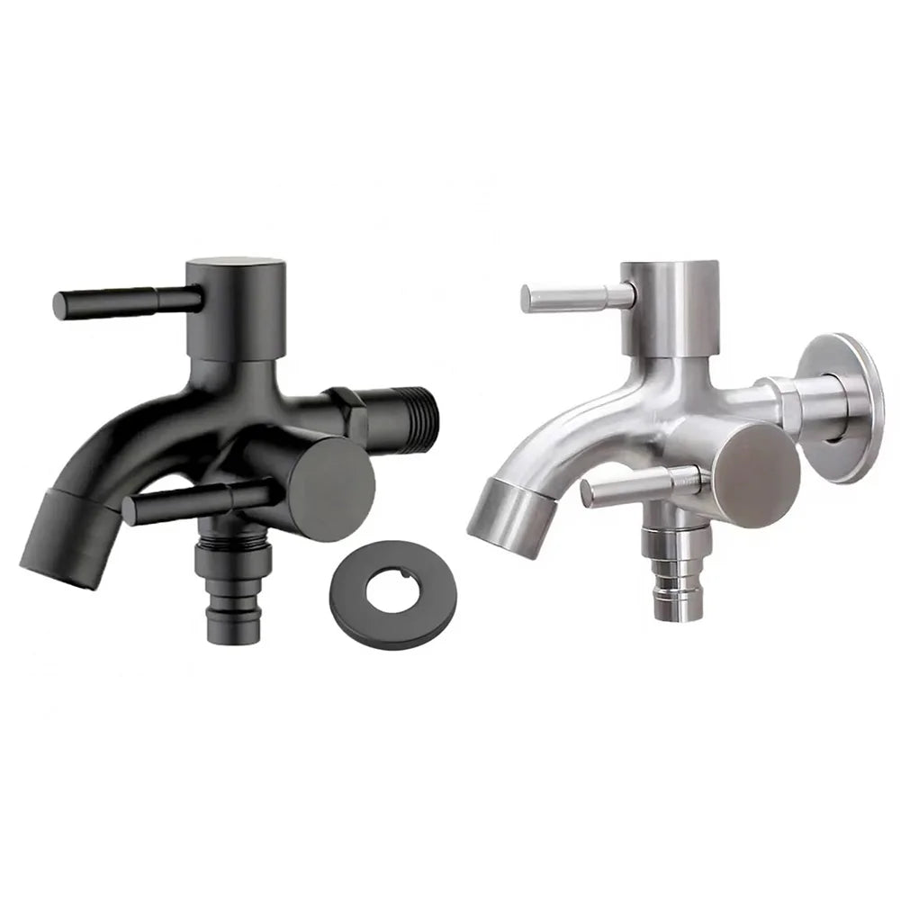 Household Washer Faucets Multifunctional Washing Machine Faucet 1 Inlet 2 Outlets Double Water Tap Bathroom Accessories