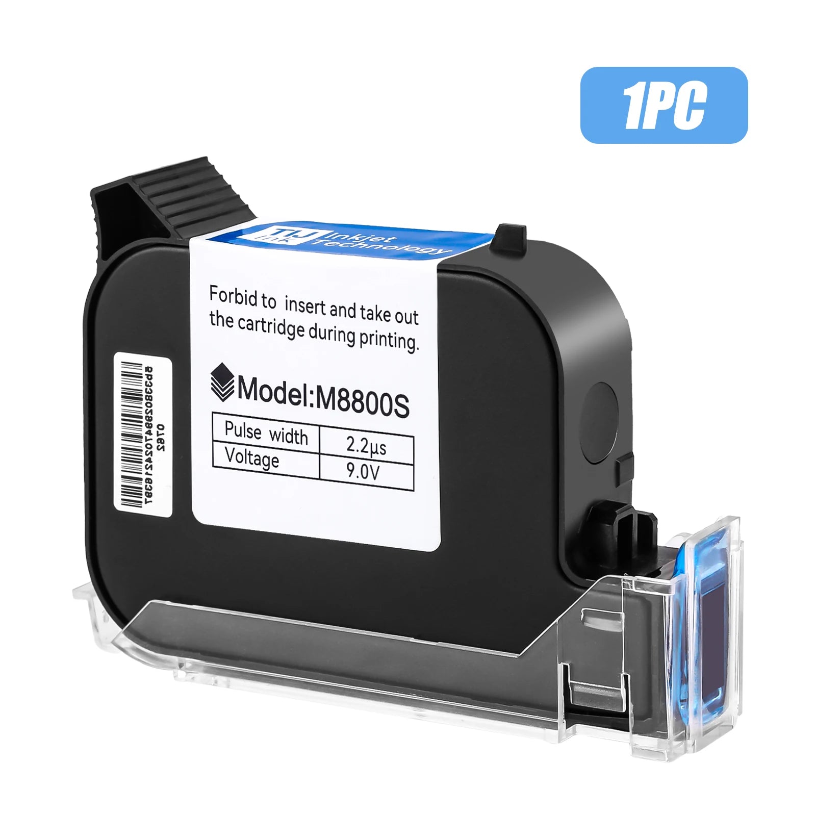 Prime TIJ Cartridge 1/2/3/5PC Online Handheld Inkjet Printer Cartridge 12.7mm Black Fast Drying Water-proof Solvent Ink Original