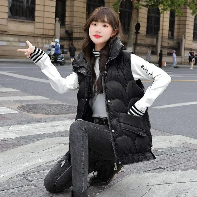 Vest for Women Quilted Warm Clothes Fashion 2025 Cheap Sleeveless Padded Cotton Waistcoat Woman Winter Clothing Casual Autumn