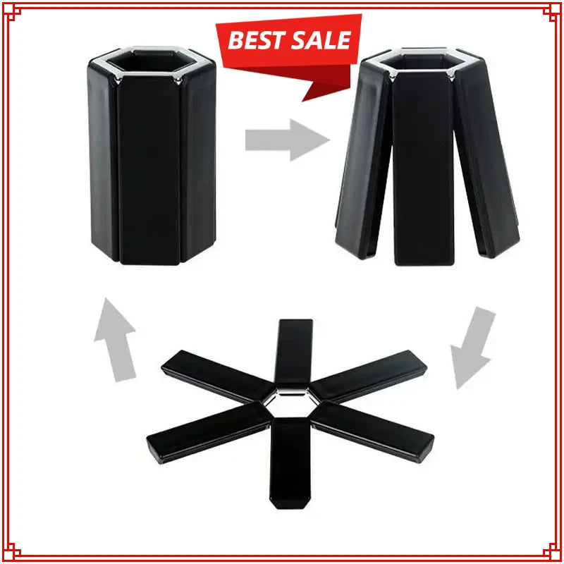 Pot Mat Dish Placemat Coaster Folding Heat Insulation High Temperature Pots And Pans Kitchen Gadgets