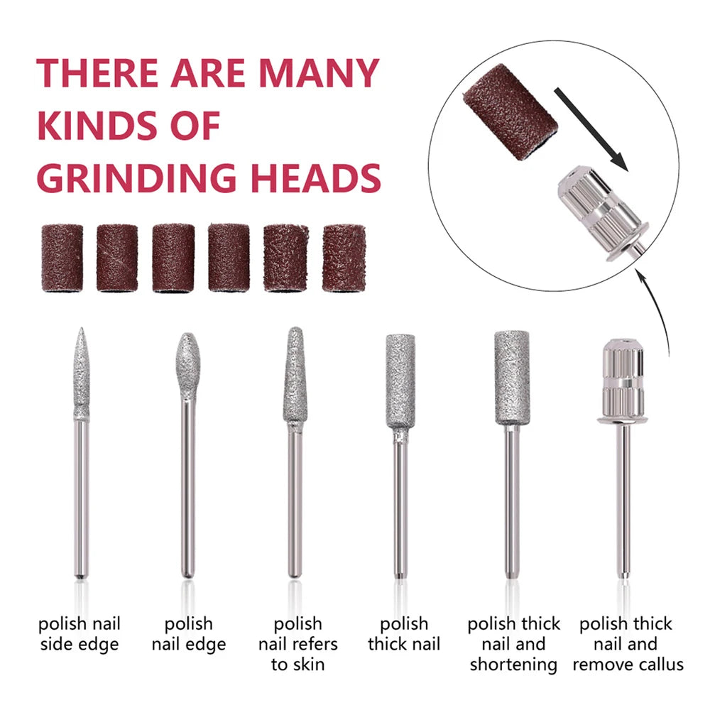 LULAA Electric Nail Drill Kit Portable Nail File Machine Nail Rotary Tool Manicure with USB Cable Christmas Gift for Women