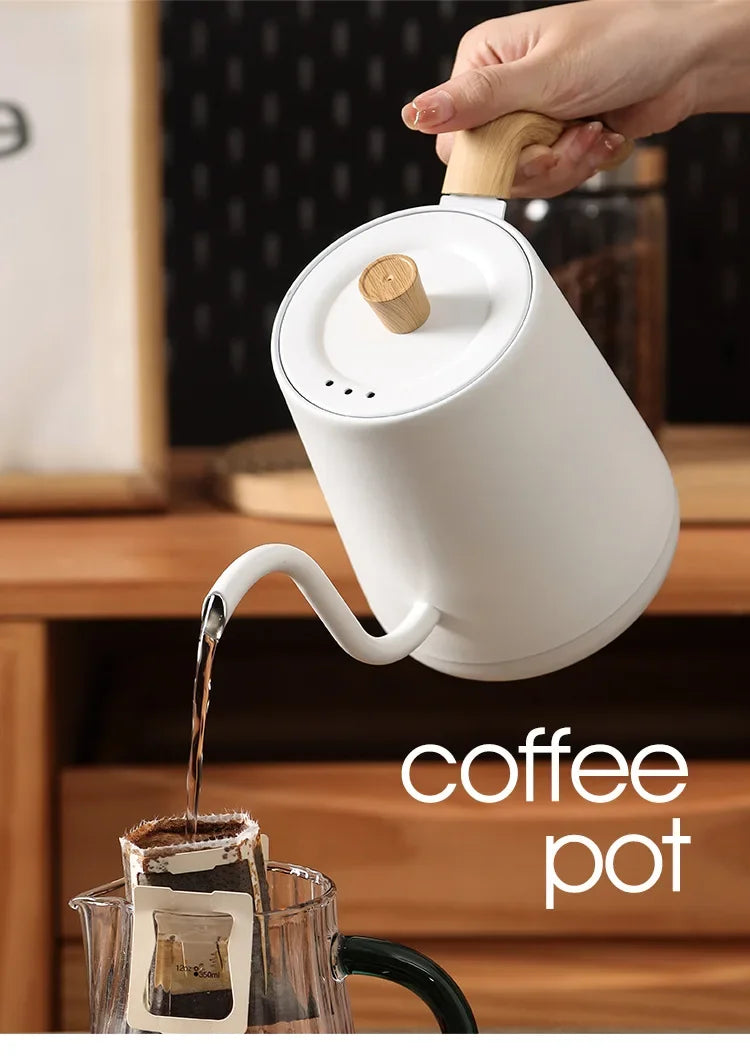 1000W Slim Mouth Pot Temperature Control Water Pot Tea Pot 220V Gooseneck Electric Coffee Pot Manual Brewing Coffee Pot