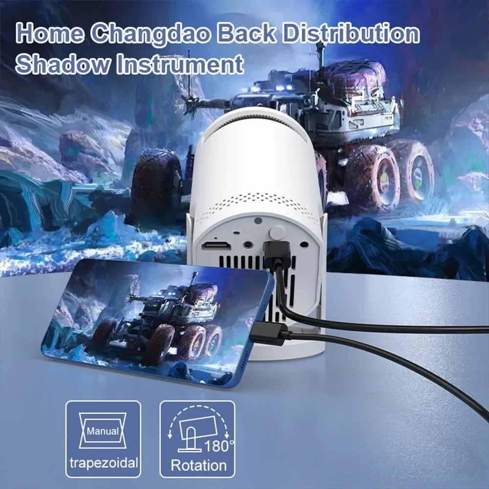 Portable Wired Mini Projector Support 1080P 40 ANSI Lumens for LED Projector Cell Mobile Phone Video  HDMI USB