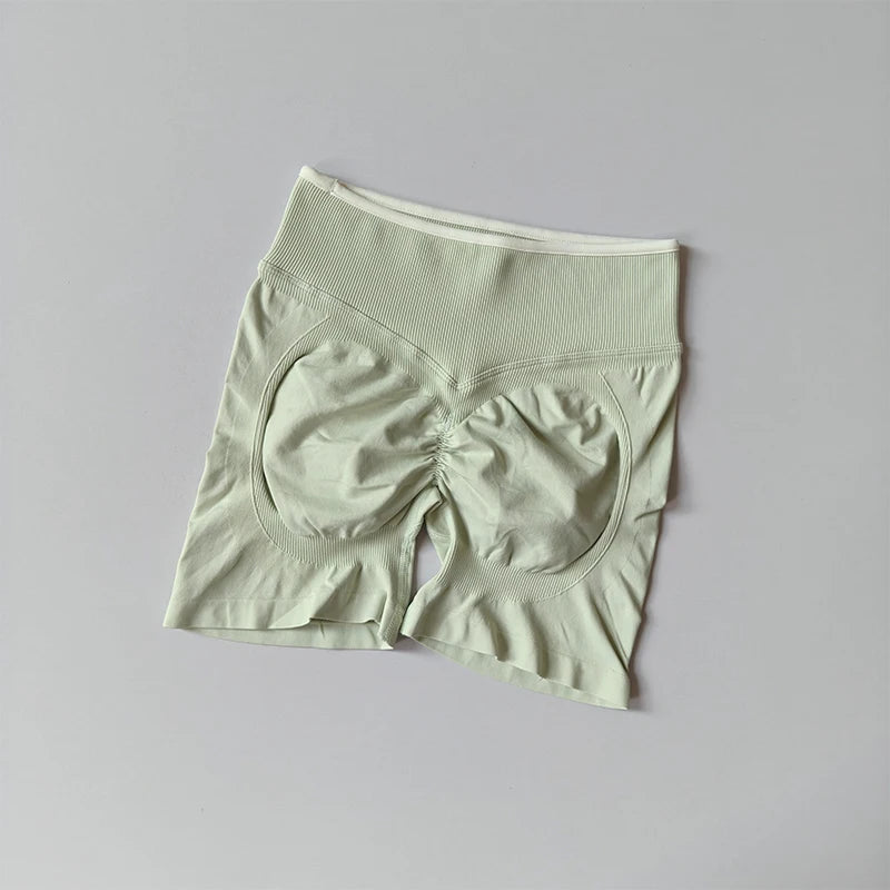 Gym Shorts Women Fitness Sports Biker High Waisted Shorts Running Yoga Shorts Workout Scrunch Butt Seamless Workout Tight