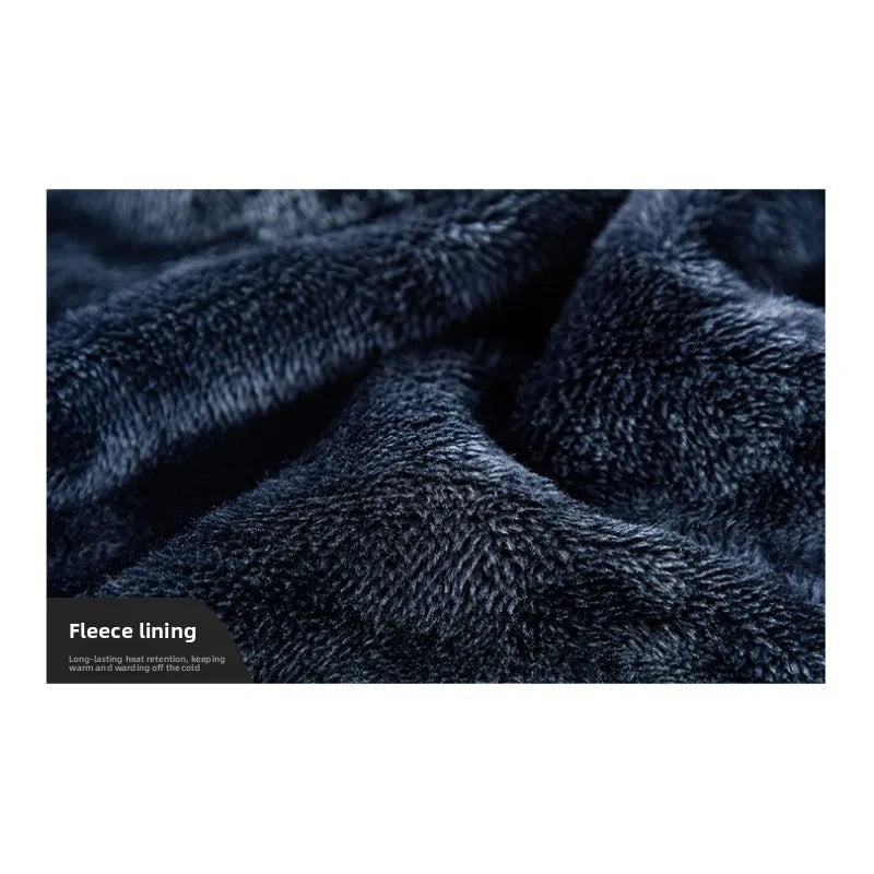 Winter New Fashion Trend Retro Sports Thick Warm Lamb Wool Jacket Men's Casual Loose Comfortable High-Quality Plus Size Jacket