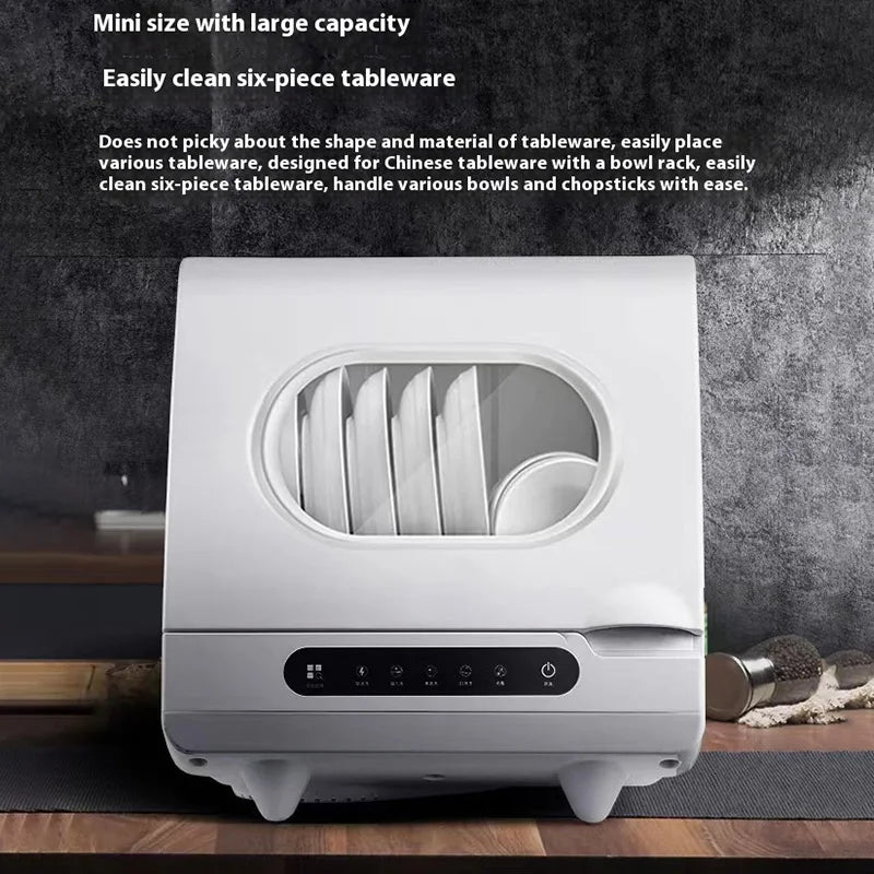 Household Automatic Dishwasher Installation Free Small Desktop Drying Integrated Anti-virus Sterilizing Intelligent Dish Washer