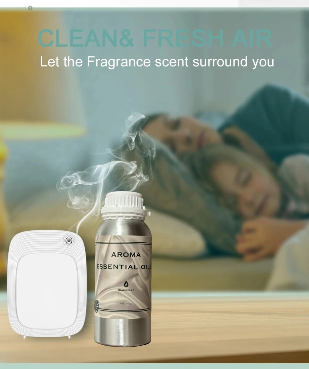 Aroma Diffuser Perfume Fragrance Oil Pure Scented Air Freshener Scent Diffusers Diaurelle 500ML Essential Oil Diffuser Natural
