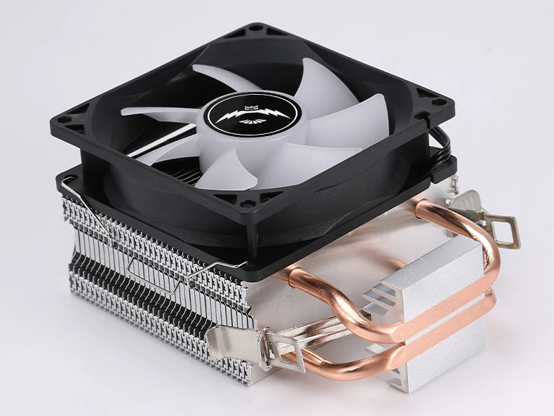 QiuzAim 2 Heatpipes Aluminum Copper AM4 1700 Cpu Cooler 1200 Radiator RGB Tower 115x Heatsink For PC Deskop AM5 1150 i3 i5 i7