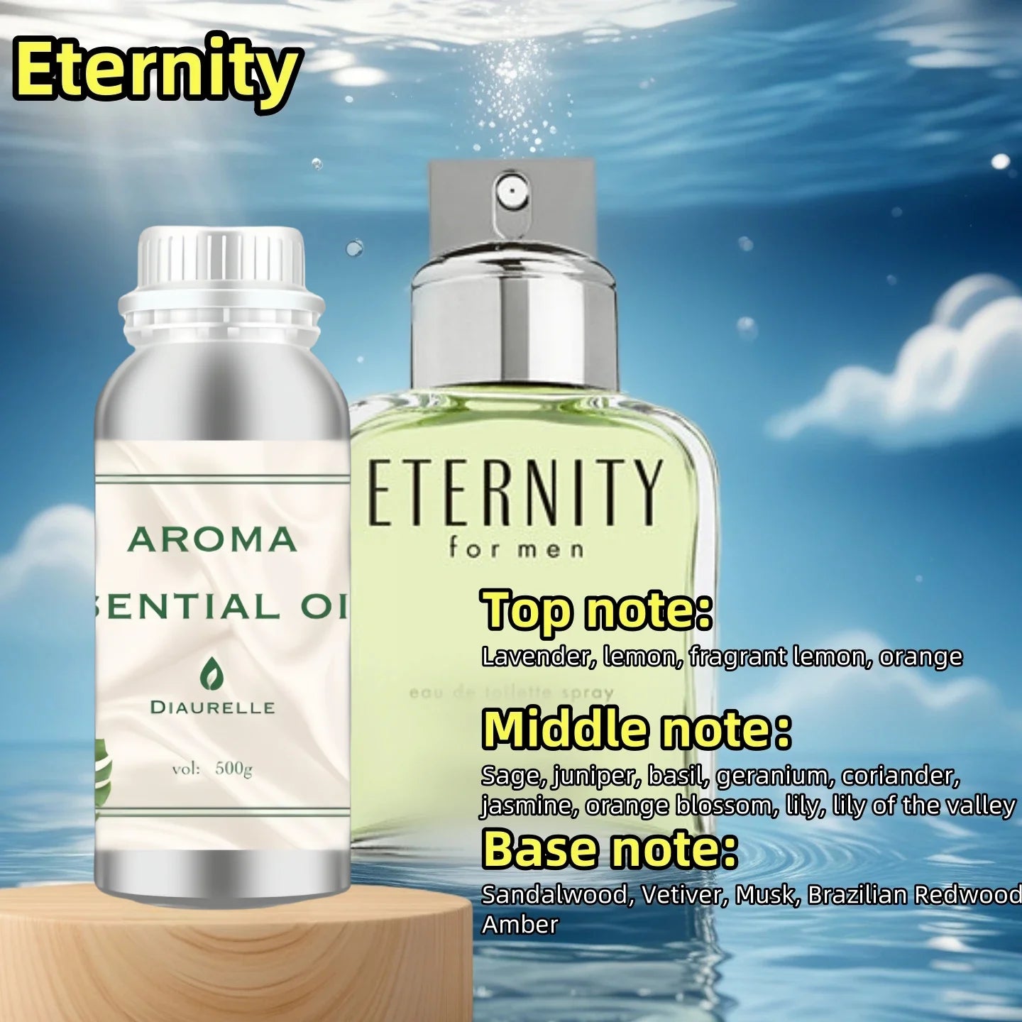 Aroma Diffuser Perfume Fragrance Oil Pure Scented Air Freshener Scent Diffusers Diaurelle 500ML Essential Oil Diffuser Natural