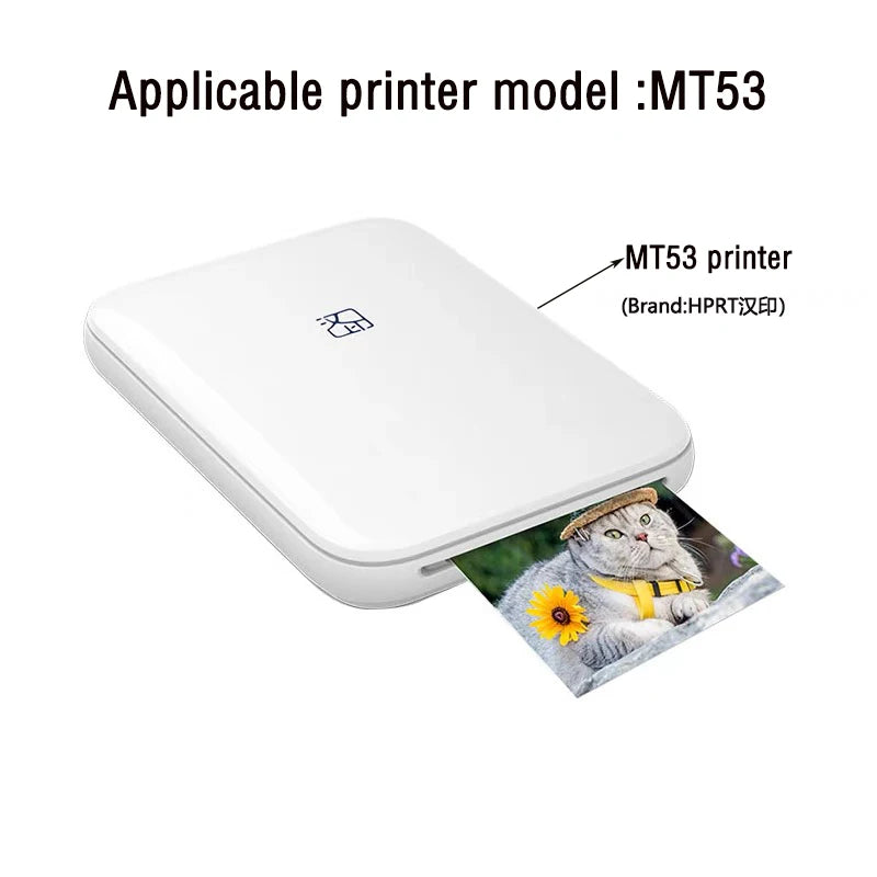 HPRT MT53 Printer Special Photo Paper, Photo Paper, Adhesive Backing Self-adhesive 20 Sheets /40 Sheets