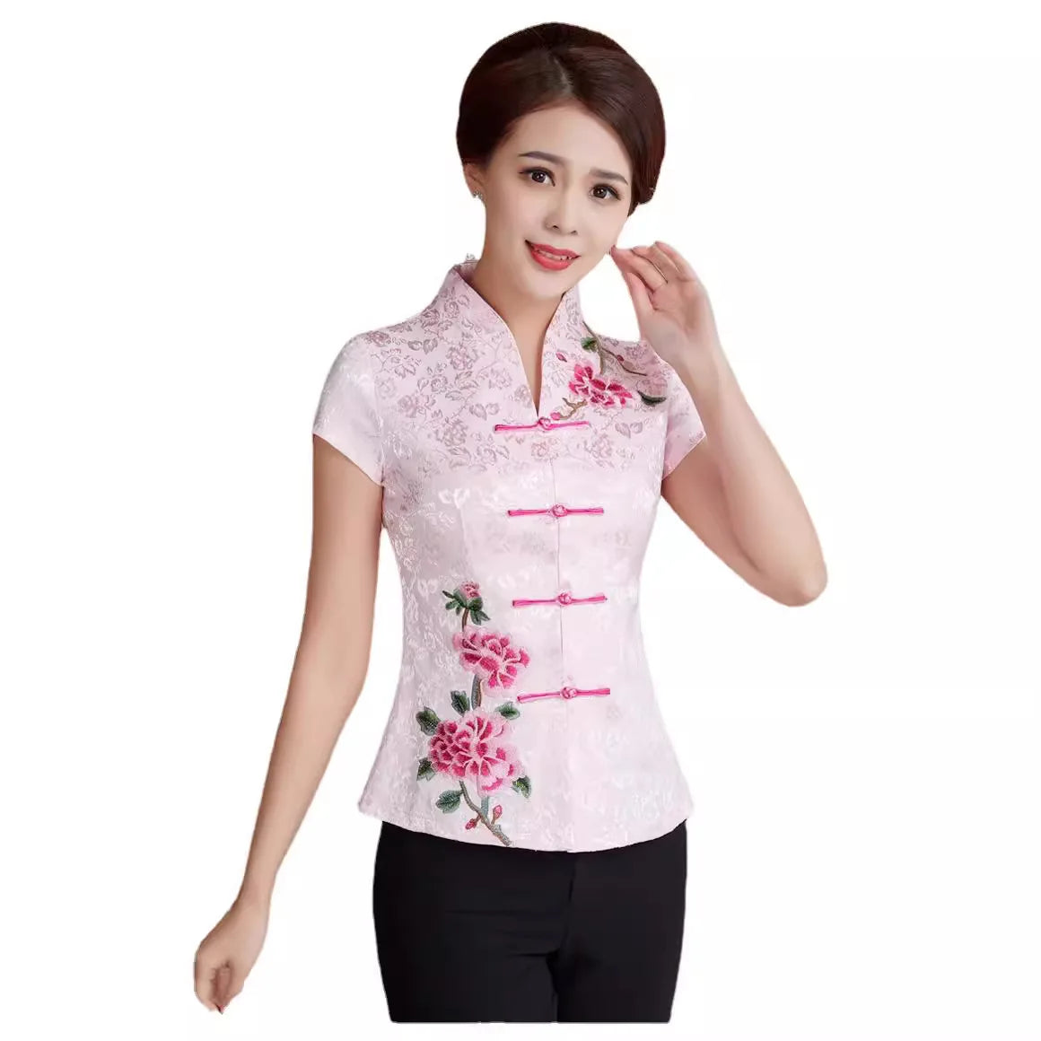 Traditional Chinese Clothing for Women Clothes Qipao Tops Cheongsam Hanfu Ethnic Style Vintage Casual Streetwear Summer