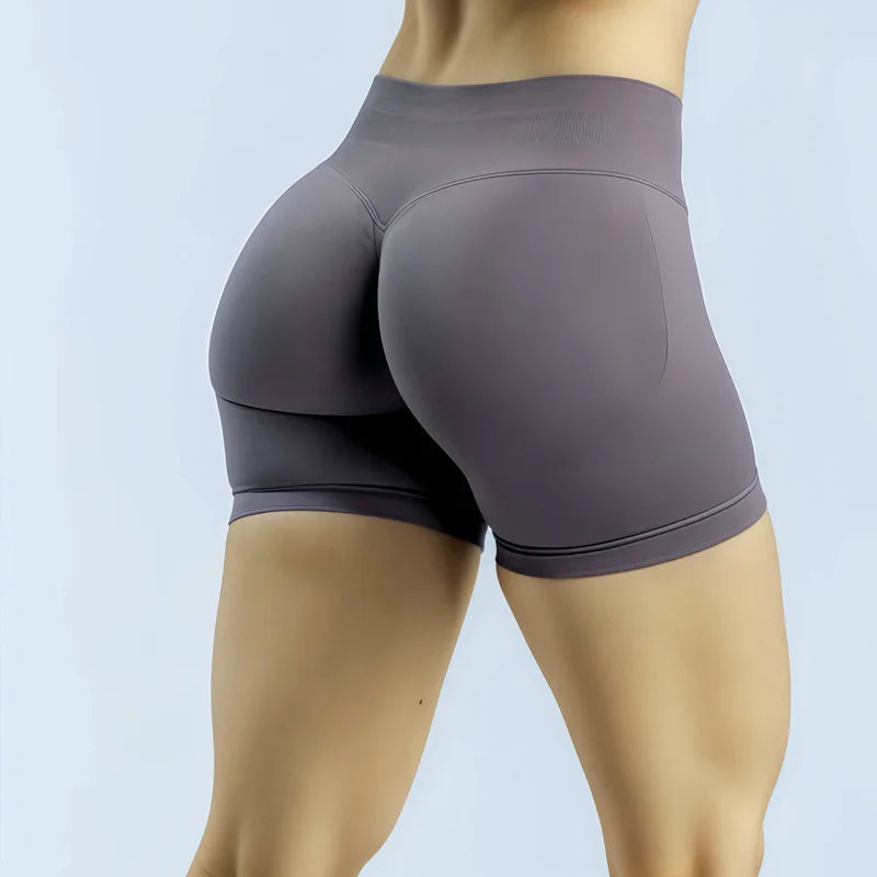 HISTELLO Impact Shorts 4.5" Women Fitness Sports Biker Shorts Low Waist Gym Short Workout Scrunch Butt Yoga Seamless Leggings