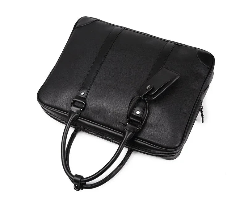 Simple Design Man Laptop Handbag Soft PU Leather Fashion Man Business Briefcase Messenger Bag Fashion Man Handbag