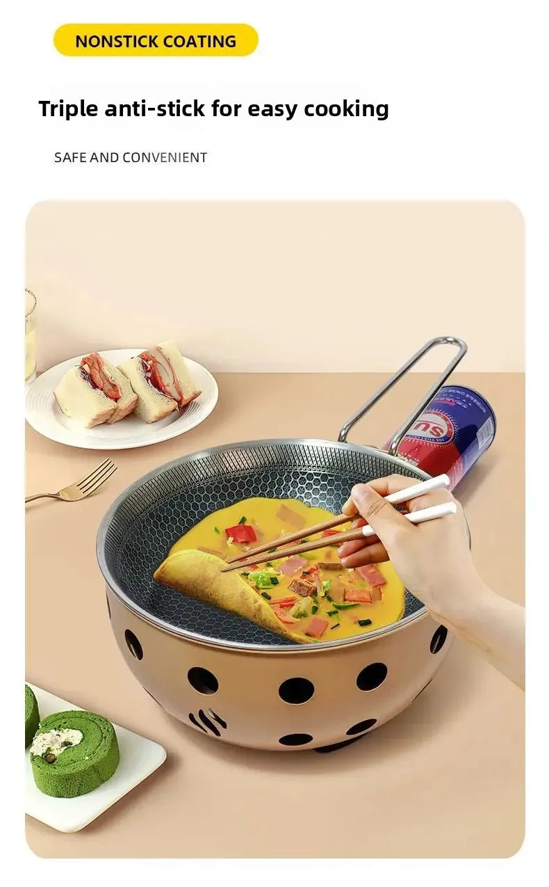 Outdoor integrated pot, card stove, multi-functional portable car camping, picnic, gas tank, universal pot, gas integrated pot