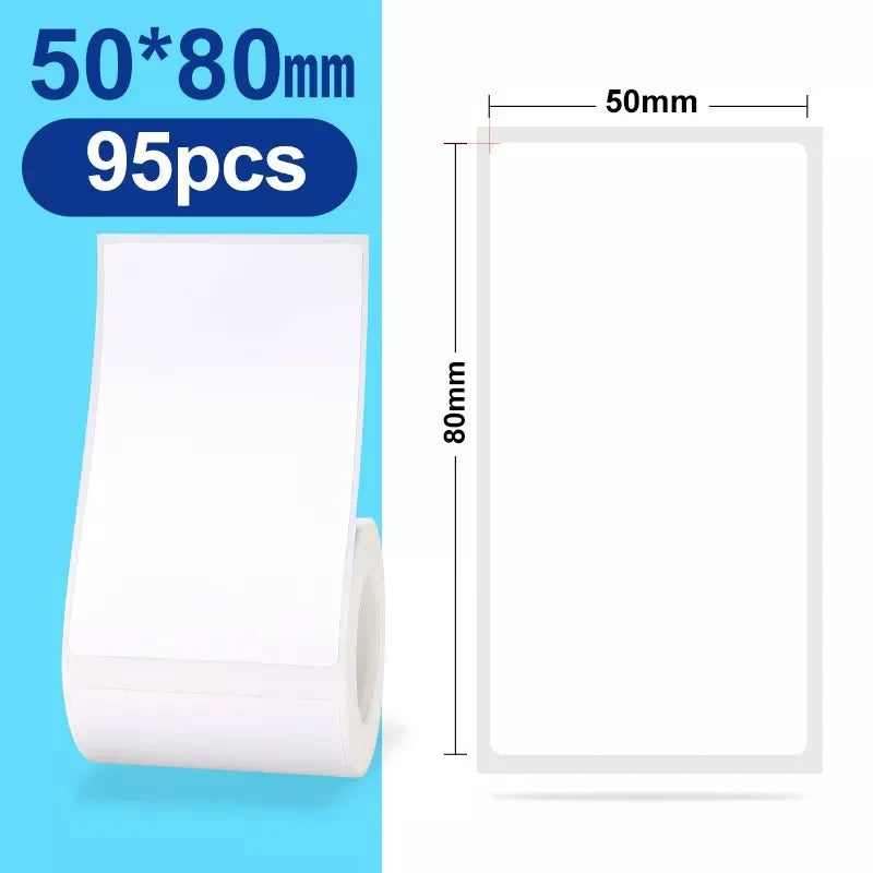 NiiMbot B1/B203 B21/B3s Label Printer Waterproof Anti-Oil Tear-Resistant Price Tag Pure Color Scratch-Resistant Label Paper