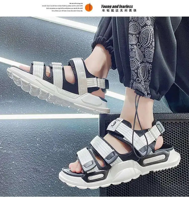 Fashion Sandals Summer Wear-resistant 2023 New Sports Dual-purpose Slippers Beach Shose Men Breathable Light Anti-Slippery