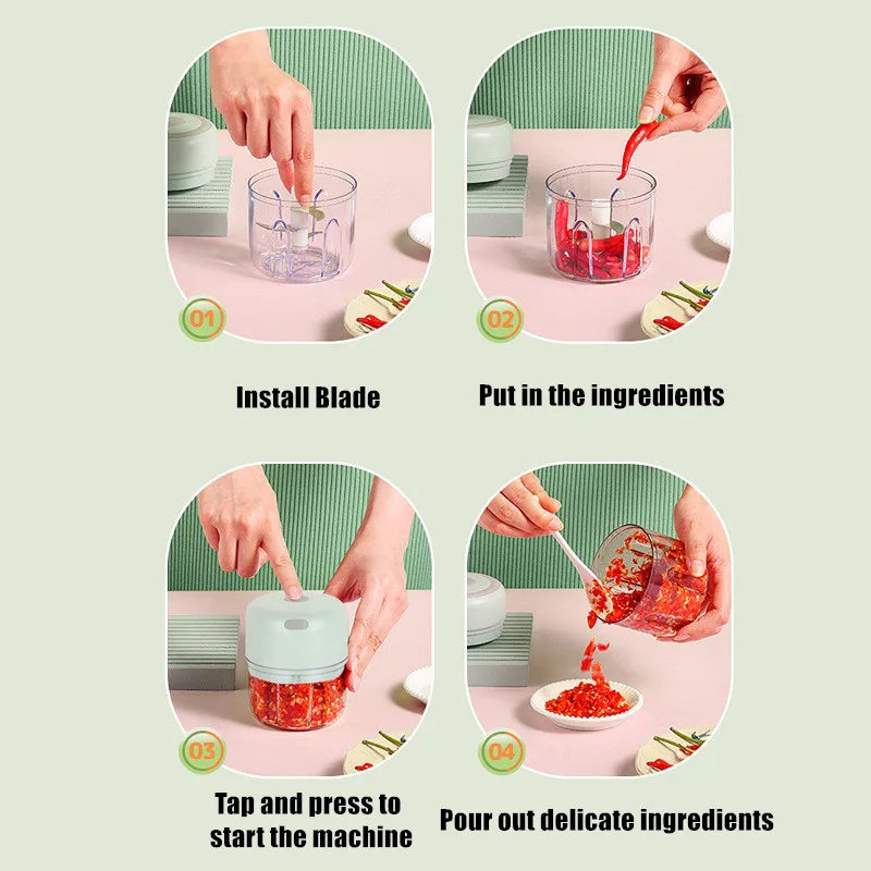 Multifunctional Cooking Machine Automatic Household Meat Grinder Baby Supplementary Food Stirring Minced Garlic ﻿