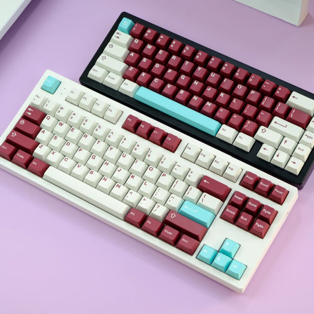 GMK Clone 253 Keys Big Set Double Shot Keycaps Cherry Profile Yuru Wavez Artic For Mechanical Gaming Keyboard MX Blue Switch