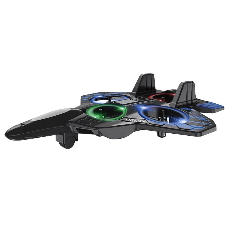 L101 RC Foam Airplane 2.4G RC Fighter Stunt Tumbling Helicopter with LED Colored Lights Airplane Model Toy