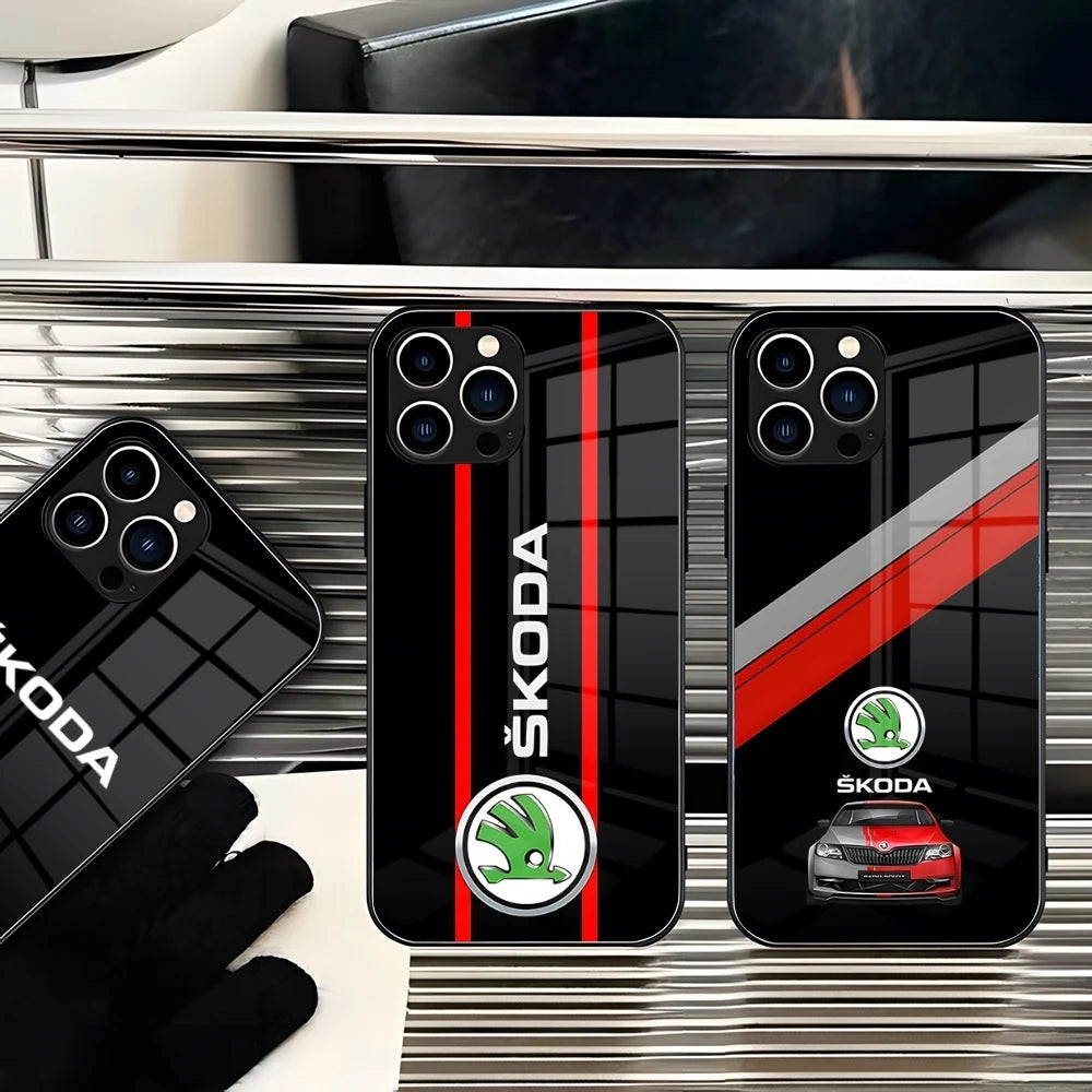 Super Car Design-Skodas Phone Case For IPhone 14 16 Pro 15 Max Plus Suitable For 28-38 13 12 11 X XR XS 8 7 6 MINI SE 2022 Gla