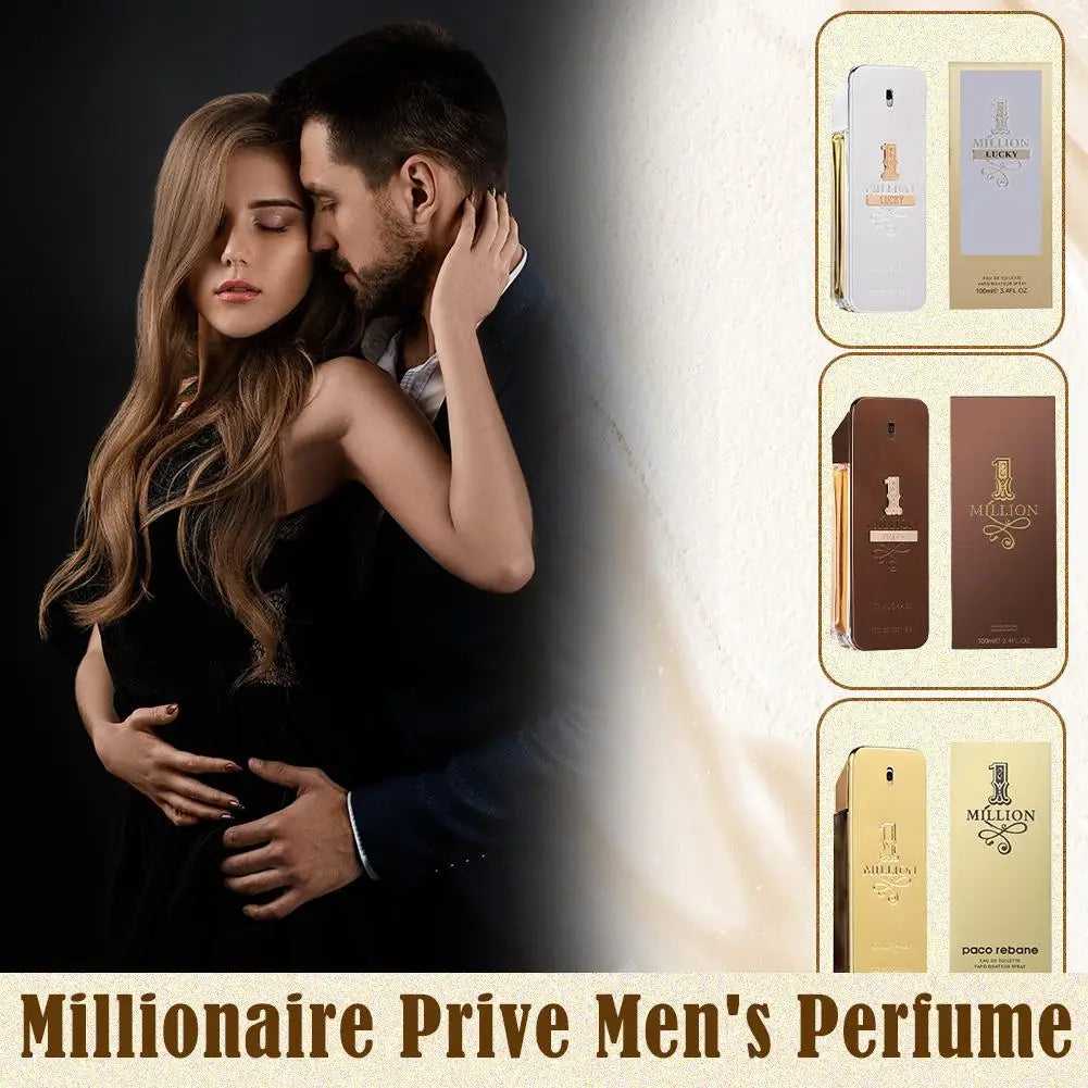 Golden Millionaire Luxury Perfume For Men Long-Lasting Woody Leather Fragrance Aromatic & Charming Masculine Scent Eau De Parfum