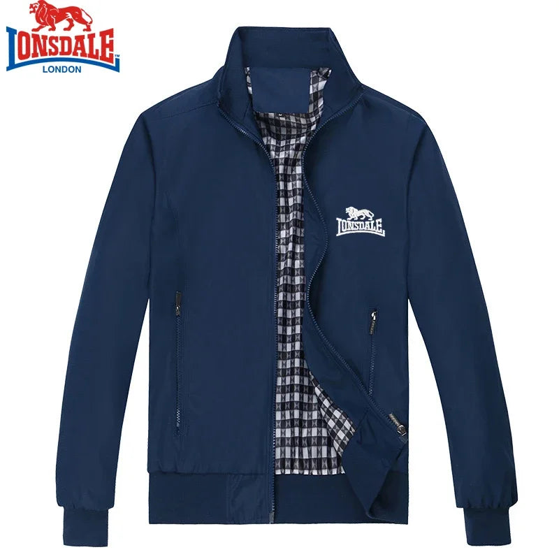 Embroidered LONSDALE Spring and Autumn Casual Solid Color Fashion Slim Fit Bomb Jacket Jacket Baseball Jacket Men's Jacket M-6XL