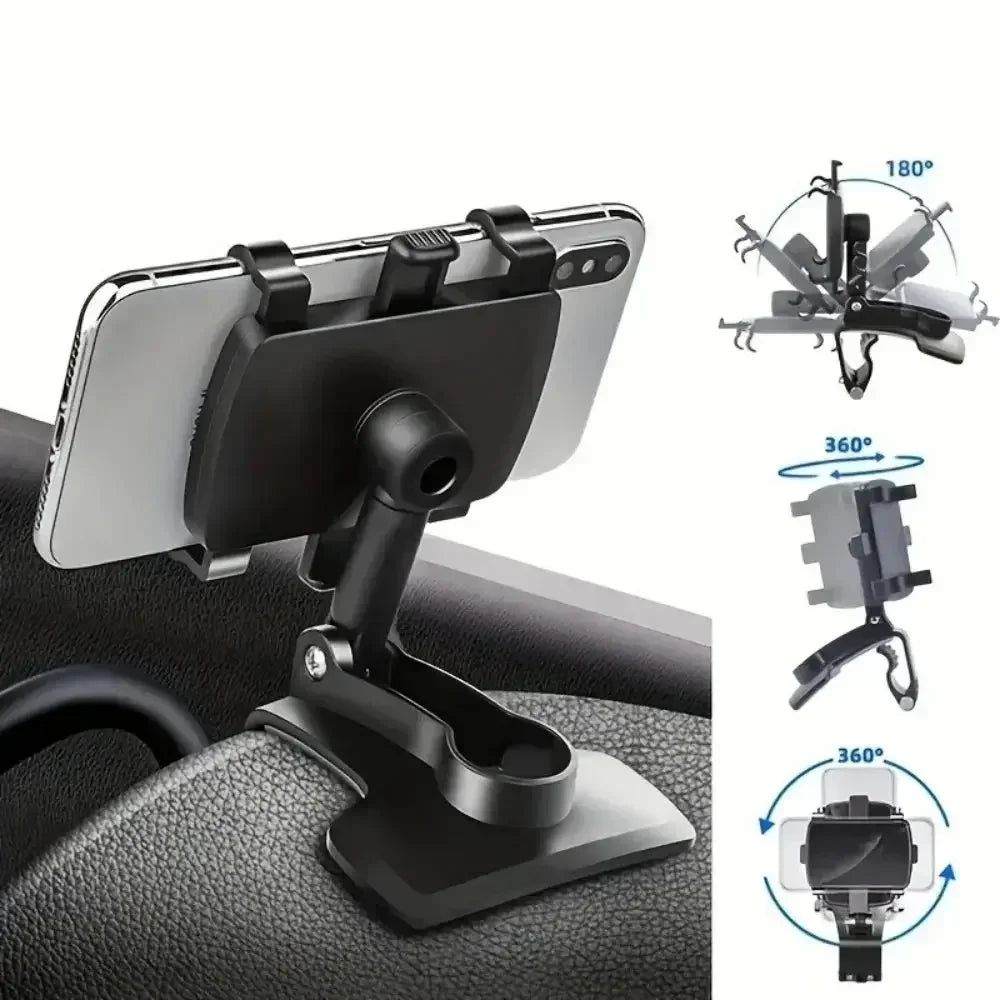 2025 New Universal 360° Rotation Car Phone Holder Stand Dashboard Car Clip Mount GPS Bracket Car Mobile Phone Support in Car