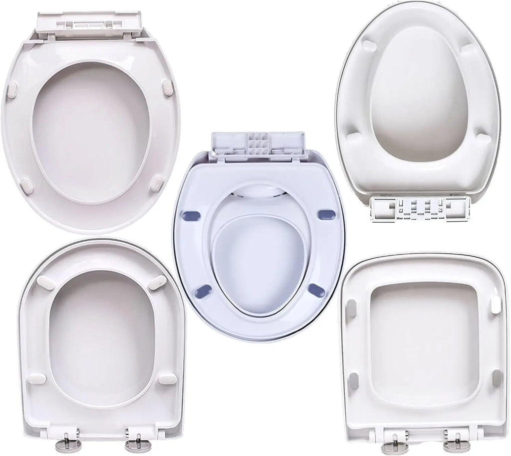 BRIEFNESS D-Type Toilet Cover with Soft-Close Mechanism clip-on toilet seat Antimicrobial Easy to CleanRemovable
