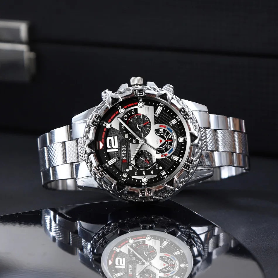 Men Watch 2pcs/set, Classic Fashion Men's Business Quartz Watches Sets Analog Casual Wrist Watch Sets, Gifts for Men.