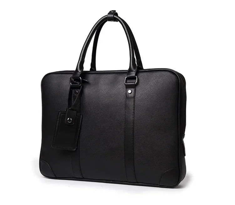 Simple Design Man Laptop Handbag Soft PU Leather Fashion Man Business Briefcase Messenger Bag Fashion Man Handbag