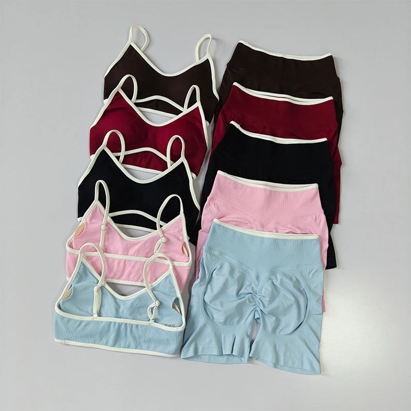 Gym Shorts Women Fitness Sports Biker High Waisted Shorts Running Yoga Shorts Workout Scrunch Butt Seamless Workout Tight