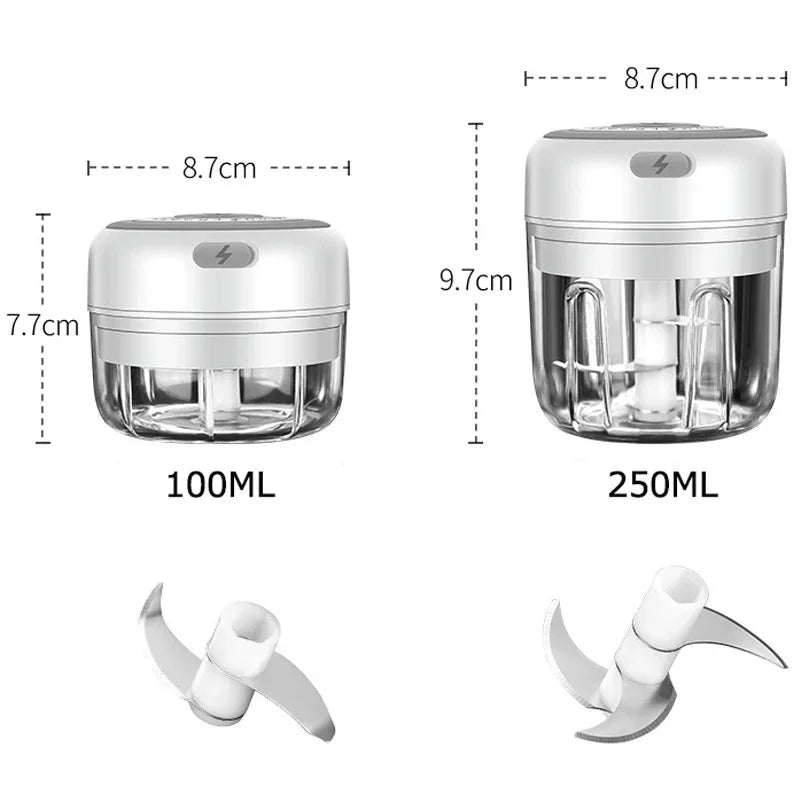 Electric Mini Garlic Masher USB Garlic Chopper Machine Ginger Vegetable Crusher Food Vegetable Processor Chili Chopper Masher