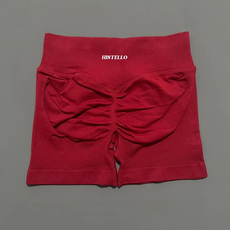 HISTELLO Impact Shorts Df Substitute High Waist Women Yoga Workout Shorts Seamless Leggings Stretch Fitness Gym Running Shorts