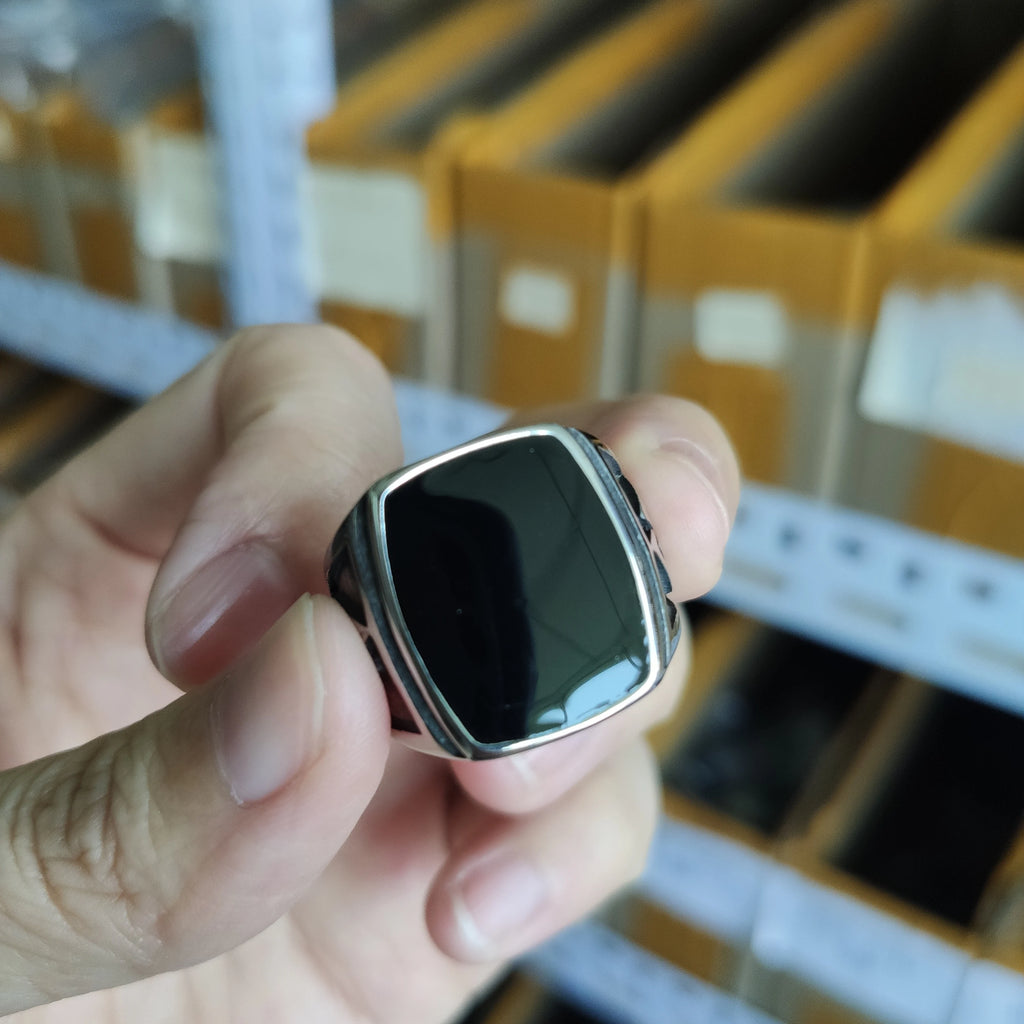 Beier Cool Men's Retro Egypt Pattern Stainless Steel Gothic Style Fashion Ring For Man LLBR8-037R