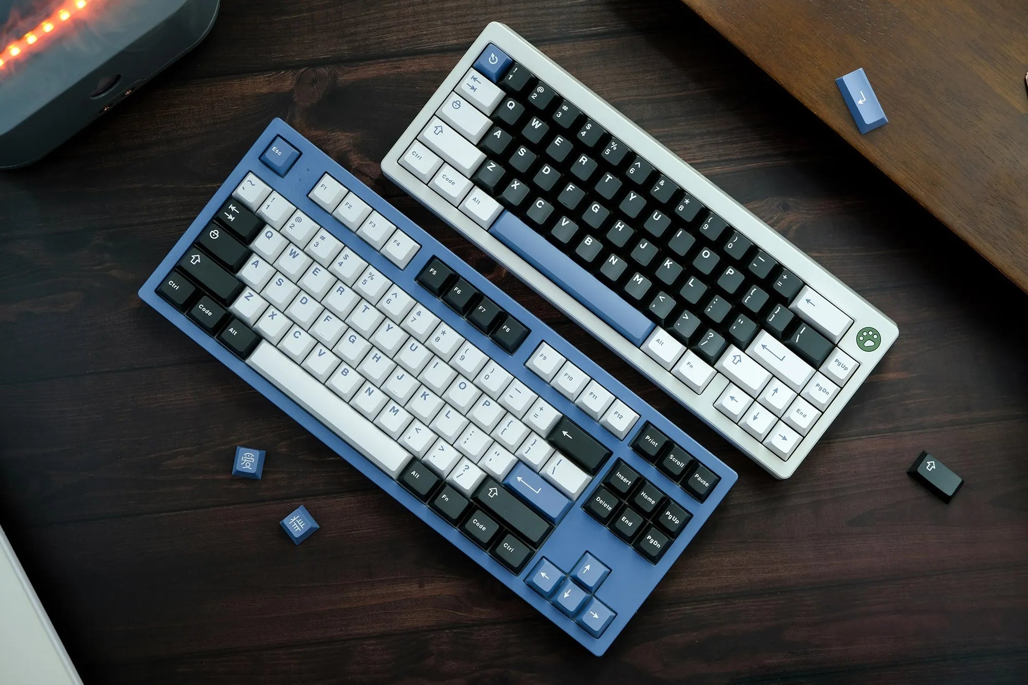 GMK Clone 253 Keys Big Set Double Shot Keycaps Cherry Profile Yuru Wavez Artic For Mechanical Gaming Keyboard MX Blue Switch