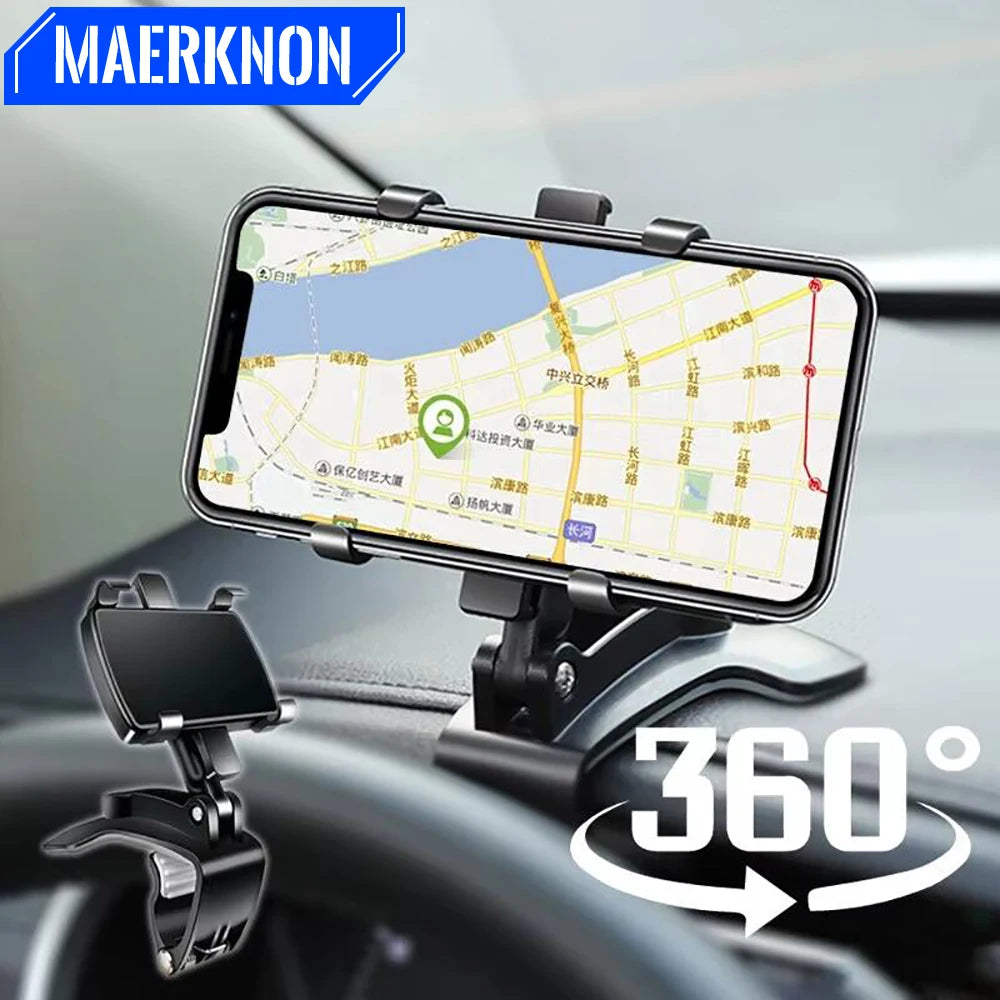 Support de téléphone universel pour tableau de bord de voiture 360 °   Support de voiture pour Smartphone rotatif, pour iPhone,
