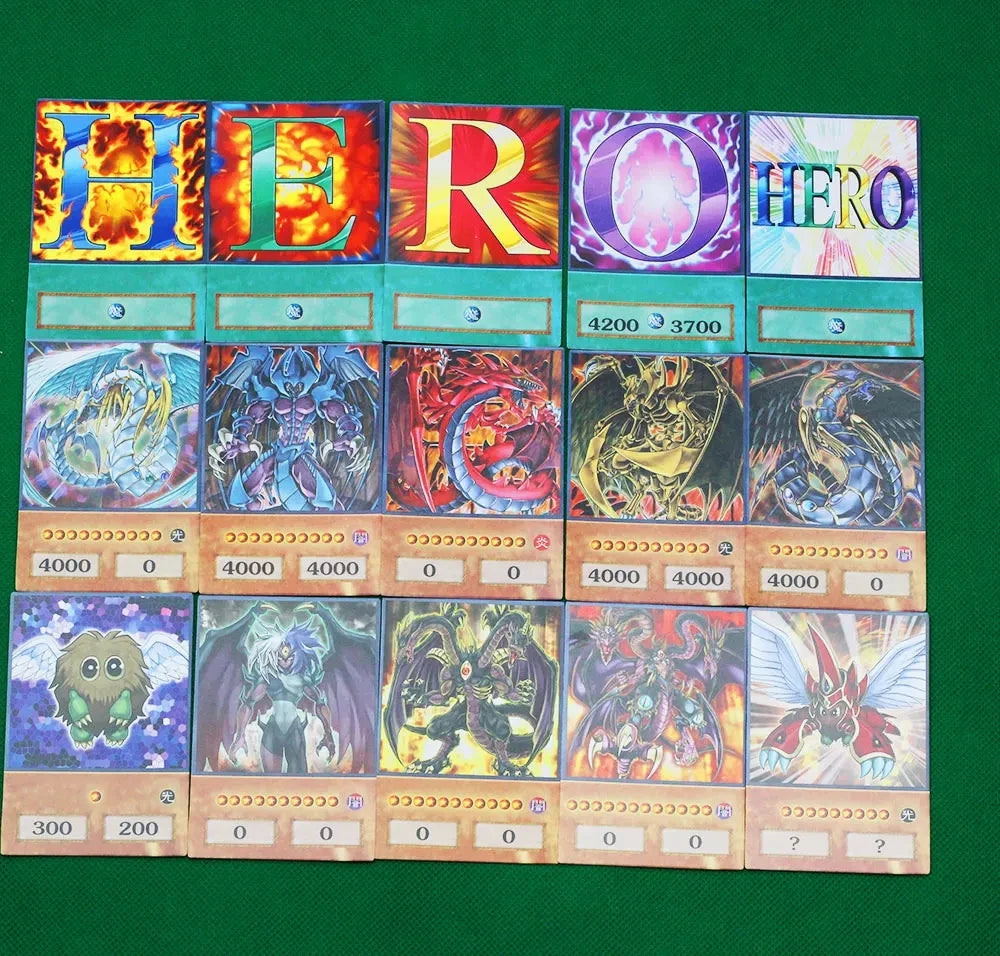 Yu-Gi-Oh Anime Cards Blue Eyes Dark Magician Exodia Obelisk Slifer Ra Yugioh DM 100pcs DIY Card Kids Christmas Gift