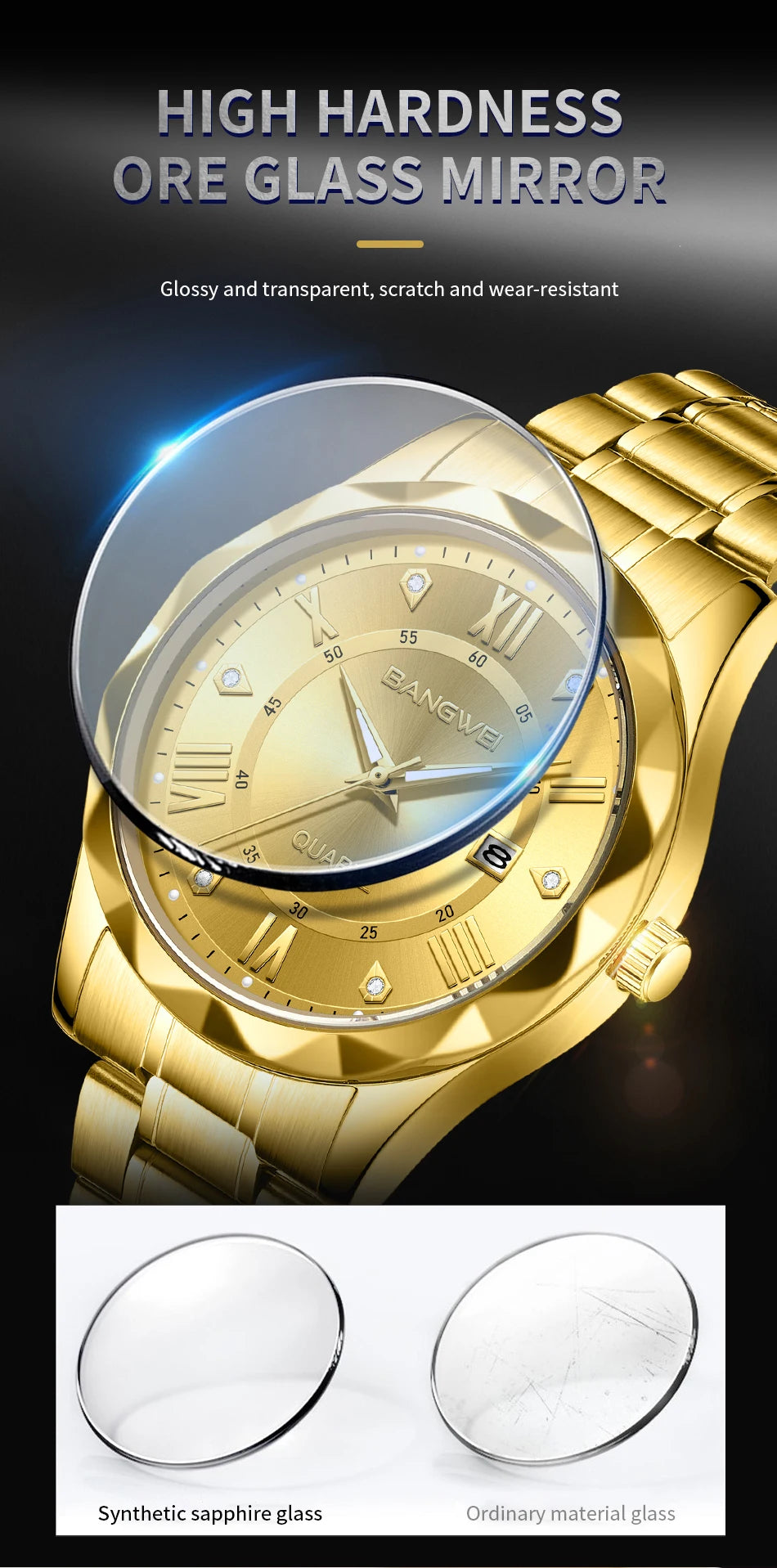 LIGE Men Watch BangWei Top Brand Luxury Watch Men Waterproof Week Date Clock Sport Watch Men Quartz Wristwatch Relogio Masculino