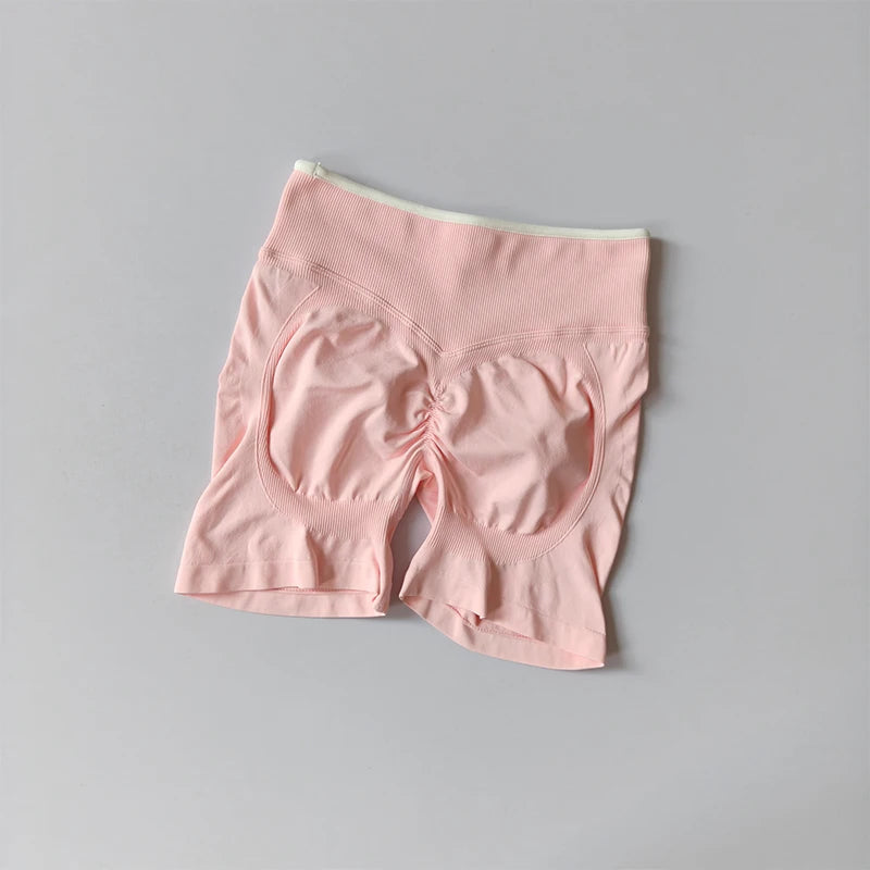 Gym Shorts Women Fitness Sports Biker High Waisted Shorts Running Yoga Shorts Workout Scrunch Butt Seamless Workout Tight