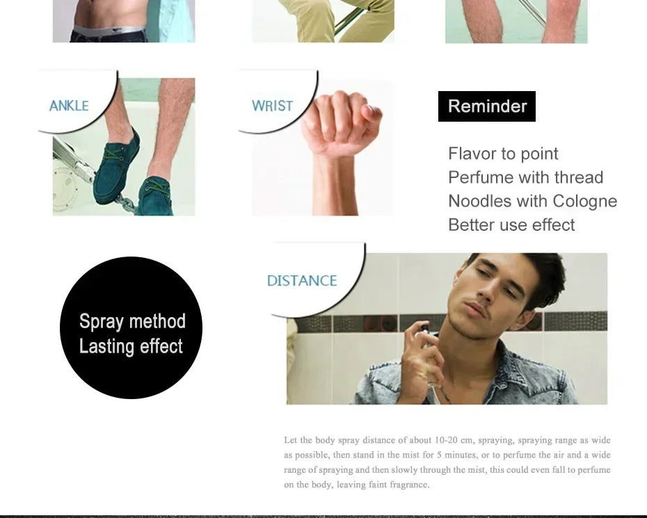 Hot Sale Perfume For Men Self Confidence Cologne Perfume Atomizer Fresh Temptation Gentleman Parfum Male Fragrance Cologne